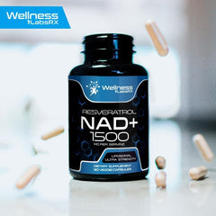 Close-up of 1500mg NAD+ capsules