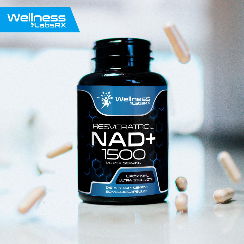 Graphic highlighting NAD+ health benefits and energy support