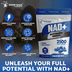 90 softgels per pouch WellnessLabsRx NAD+ supplement