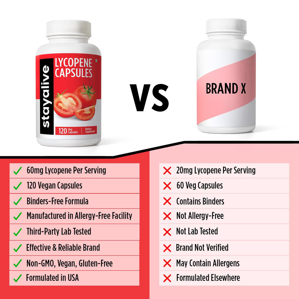 Healthy living concept with lycopene supplement