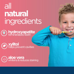 Sensory-friendly, gentle foaming formula for kids toothpaste