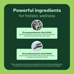 60 omega-3 softgel capsules spilling from bottle
