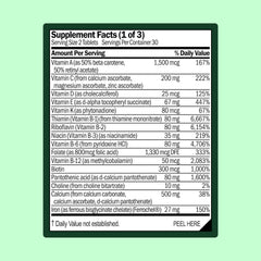 Nutrients illustration showing folate, cranberry, vitamin D, biotin and B-complex