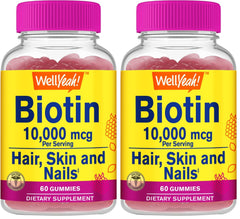 WellYeah Biotin 10000 mcg Gummies Berry front view
