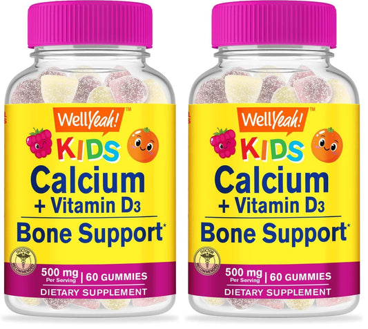 WellYeah Calcium D3 kids gummies pack 2 front view