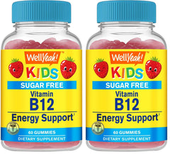 WellYeah Kid's Vitamin B12 1000mcg Strawberry Gummies, pack 2, 60 gummies per pack - hero image