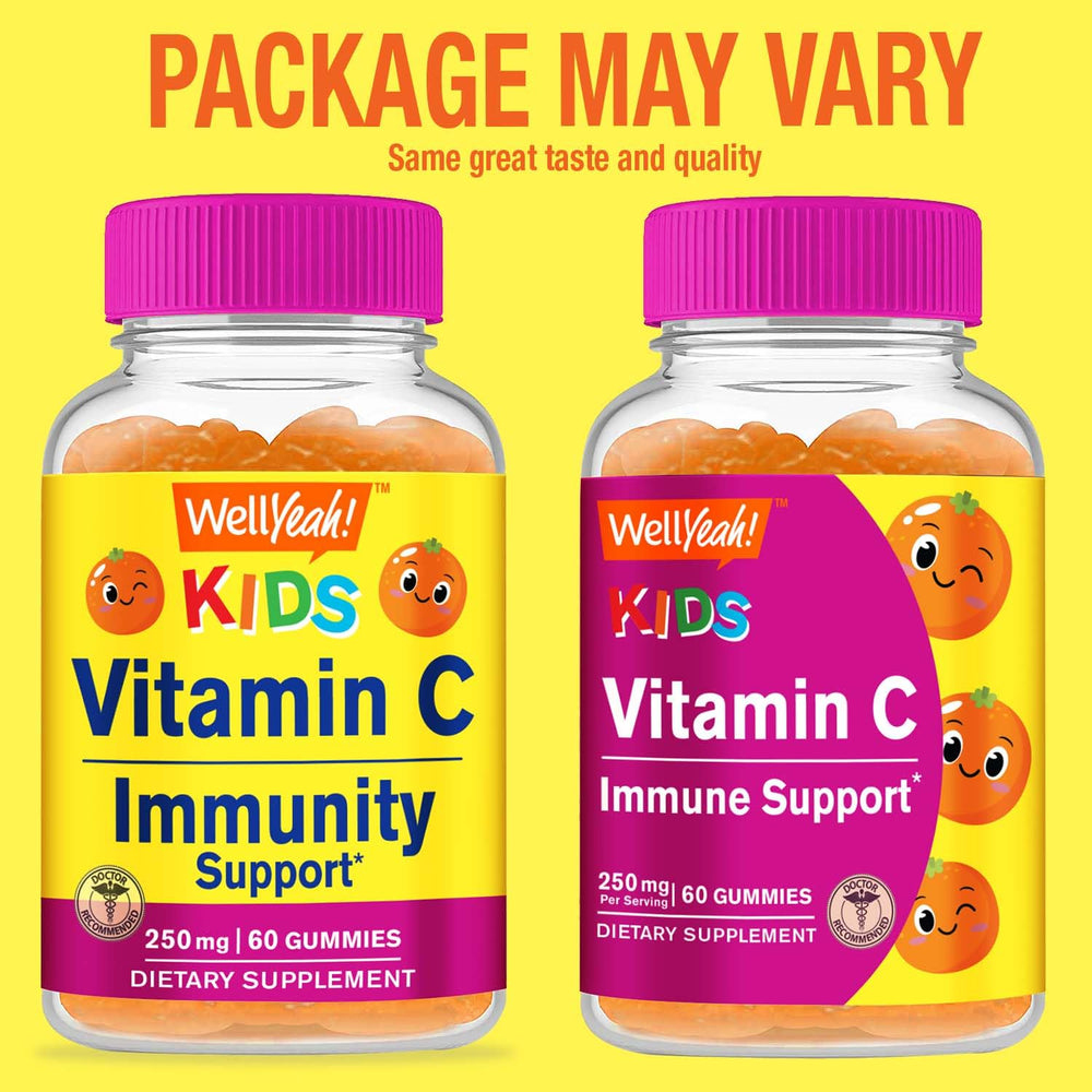 Back nutrition label of WellYeah Kids Vitamin C Gummies bottle