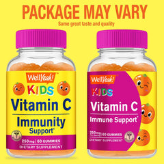 Back nutrition label of WellYeah Kids Vitamin C Gummies bottle