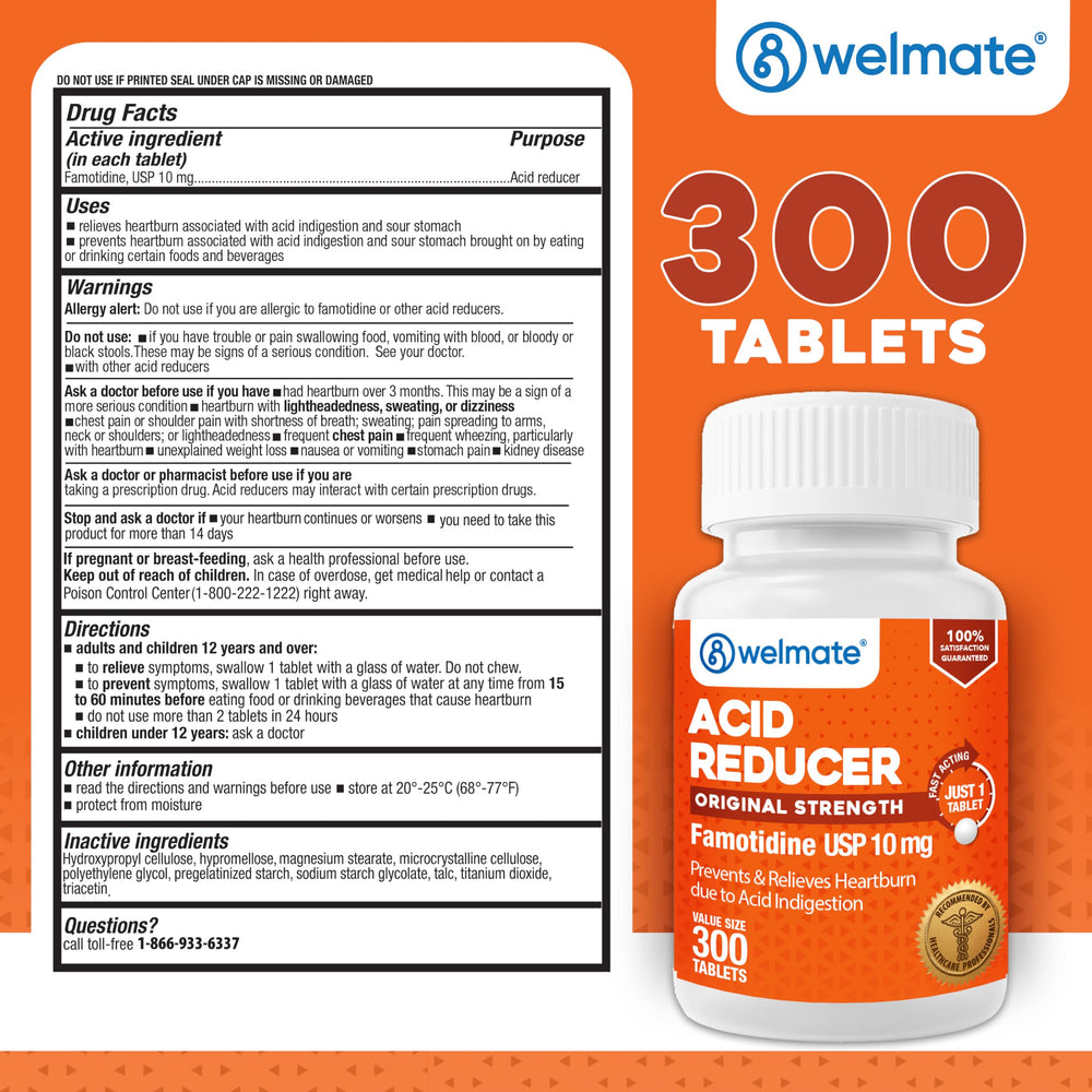 WELMATE famotidine box ready to stock affordable stomach relief.