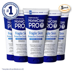Welmedix fragile skin protective ointment calendula closeup highlights natural ingredients aiding moisture and soothing relief.