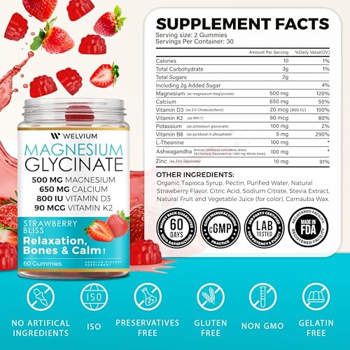 Bone support gummies with Vitamin D3, K2, and Calcium on label