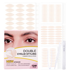 Wendy Lashes 1248p invisible double eyelid tapes for discreet lift and natural look.