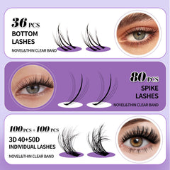 Wendy Lashes bottom lashes with transparent band for easy handling