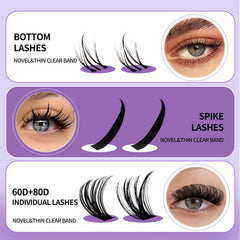 Wendy Lashes dual-design upper and lower clusters create natural, balanced eye definition.