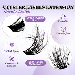 Wendy Lashes fluffy soft tips creating natural, wispy appeal