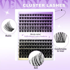 Wendy Lashes mixed lengths 12-16mm demonstrated for versatile styling options.