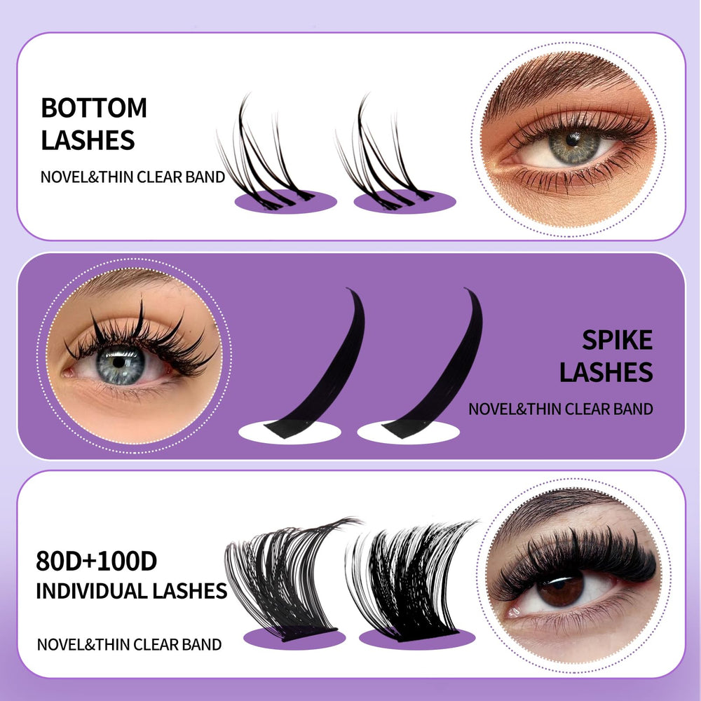 Wendy Lashes soft fiber lashes application-ready close-up shows comfortable wear.