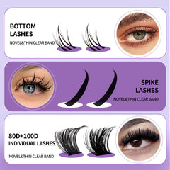 Wendy Lashes soft fiber lashes application-ready close-up shows comfortable wear.