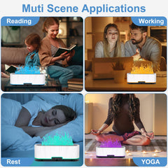 WENPHONE Colorful Flame Diffuser bedroom nightlight creating a serene atmosphere