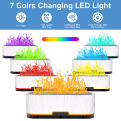 WENPHONE Colorful Flame Diffuser mist angle highlighting 200ml capacity for long use