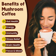 Mushroom coffee hazelnut flavor pouch