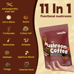 Mushroom coffee mocha flavor pouch