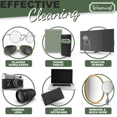 Cloth used to wipe a camera lens without scratches