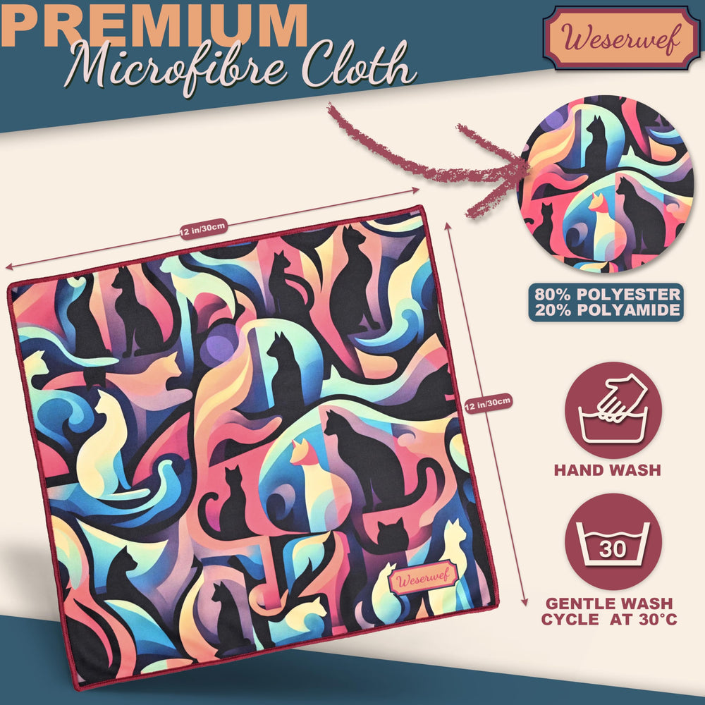 Ultra-soft microfiber cleaning cloth for glasses and screens - close-up
