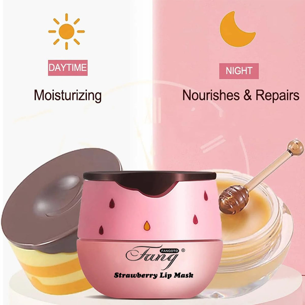 WFWJ Bee Lip Balm Honey Pot with lip brush for precise application