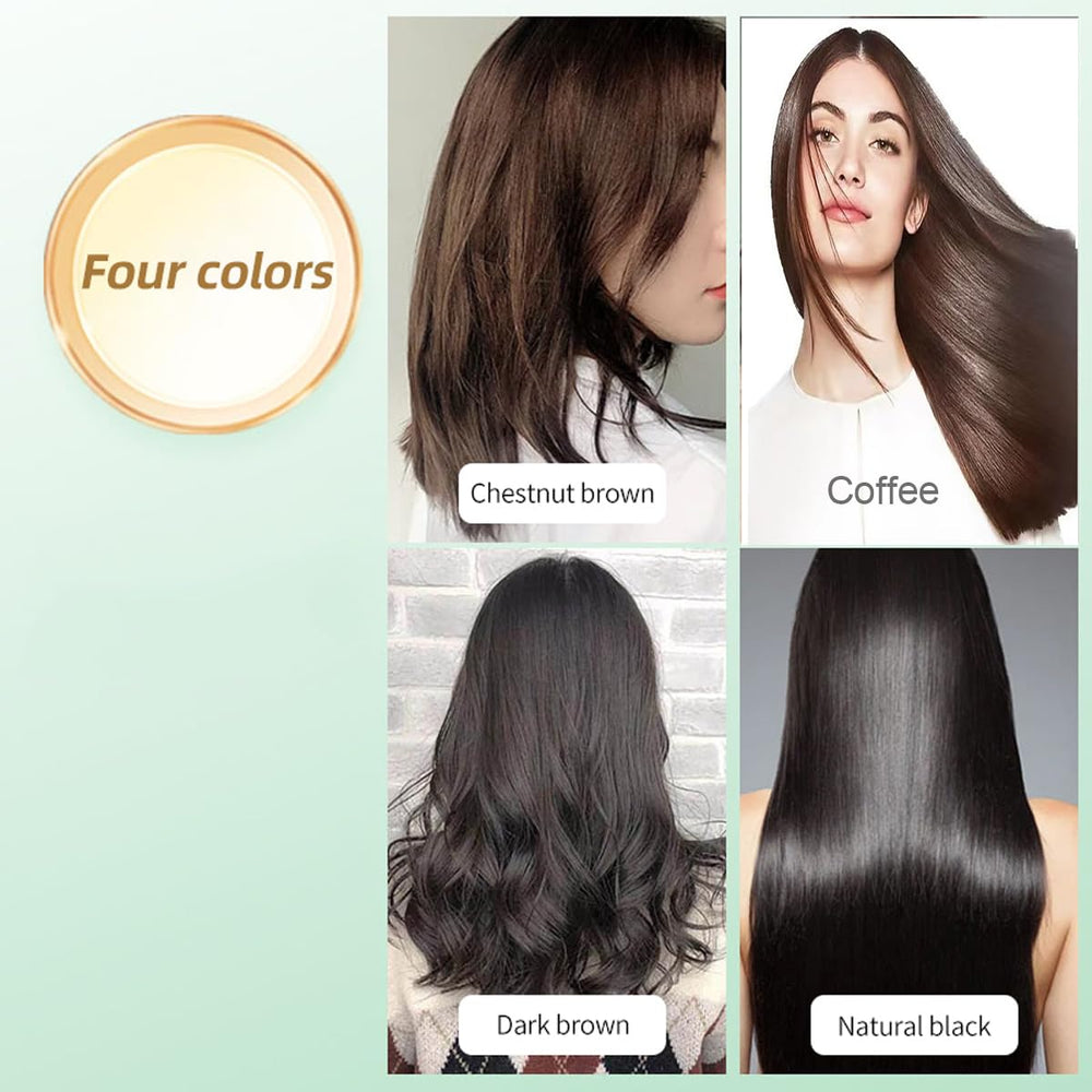 WFWJ Coffee Bubble Hair Dye final color looks natural and vibrant