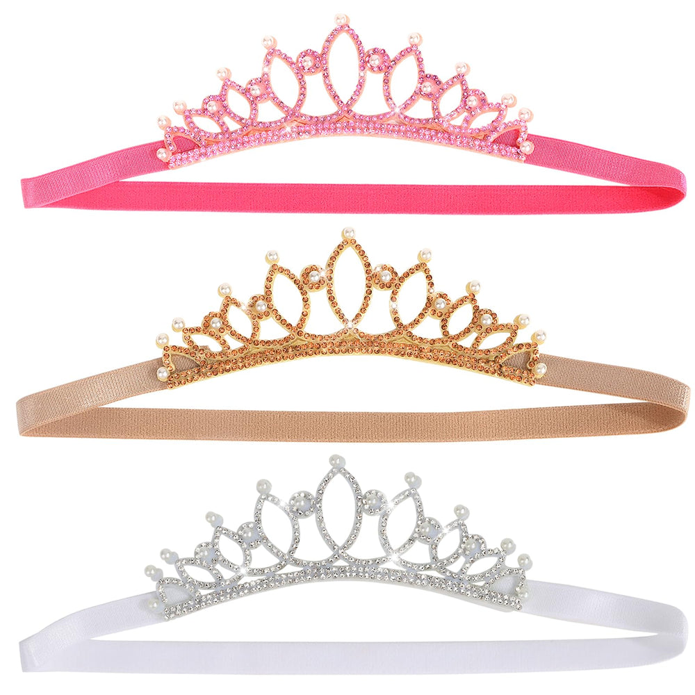 WHAVEL crown headbands silver glitter, keeps hair away while adding sparkle at parties