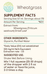 USA-made Wheatgrass B120 tincture bottle and packaging