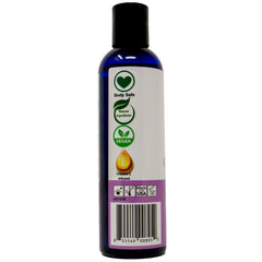 Close-up of whipped cream flavored edible massage oil bottle side view