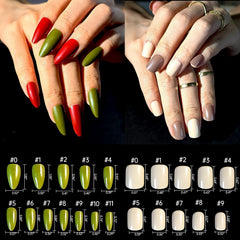 Whisrvival 12-pack short round nails for comfortable daily wear