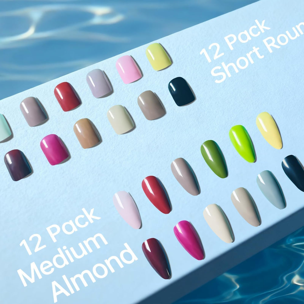 Whisrvival 24-pack adhesive tabs for secure, long-lasting nails