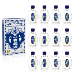Front view of White Flower External Analgesic Balm Oil 10ml bottle