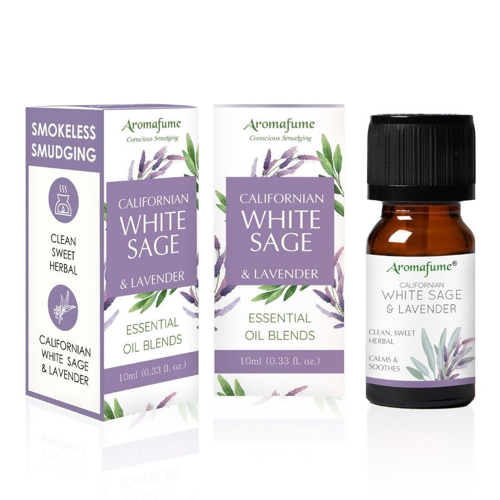 White Sage & Lavender diffuser blend bottles (3x10ml) by Aromafume.