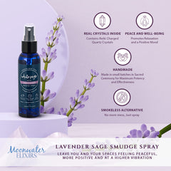 Smokeless sage spray for cleansing negative energy in home and office