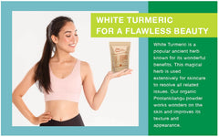 White Turmeric powder ingredients and natural composition