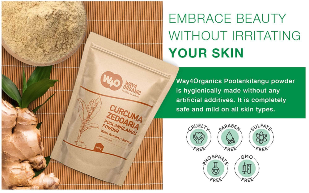 Skincare routine with White Turmeric Powder