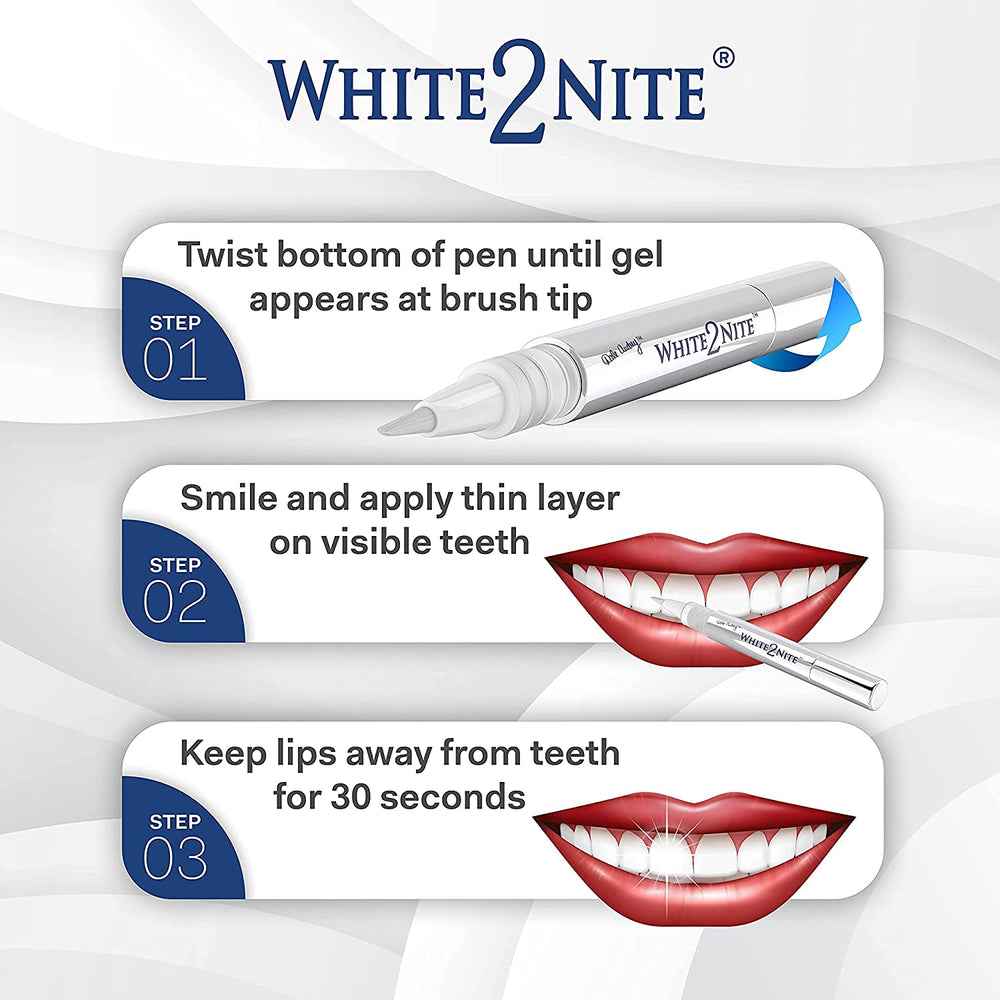 Whitening gel being dispensed from the pen
