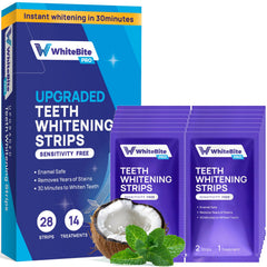 Whitebite Pro box and whitening strips packaging