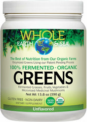 Whole Earth & Sea Organic Fermented Greens bottle - front view