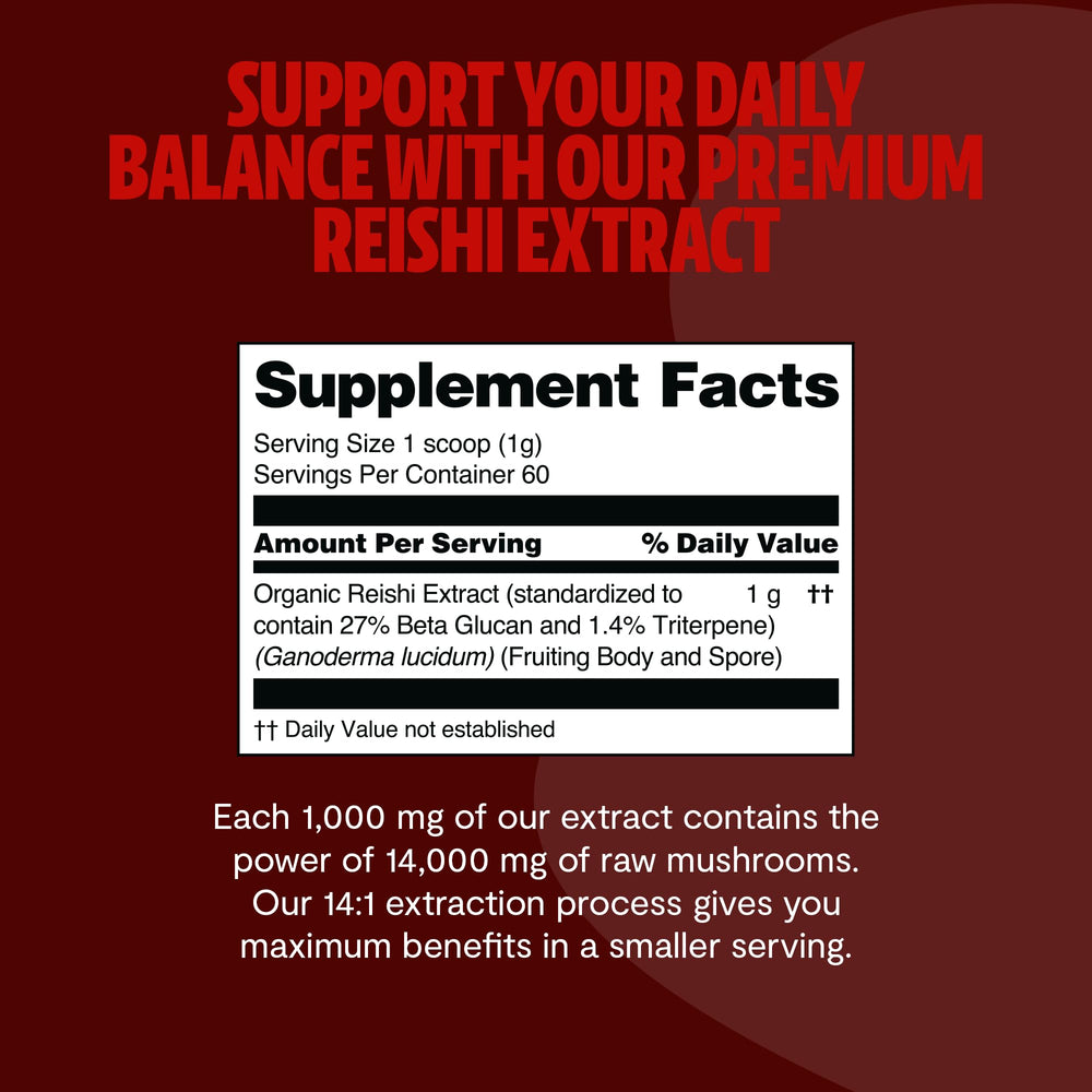 Whole fruiting body Reishi mushroom powder