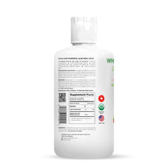 Pouring aloe vera kiwiberry juice into a glass
