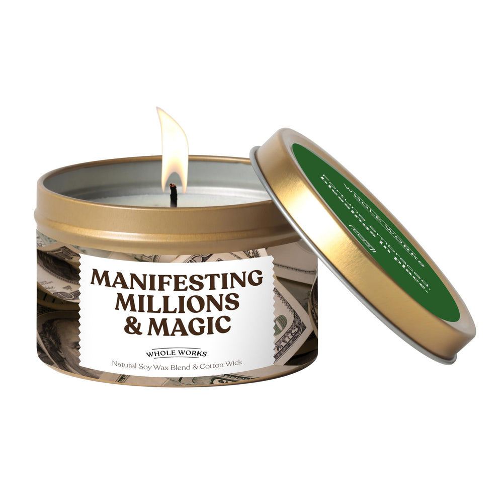 Whole Works energy cleansing sage wax candle with clean burn for calm space