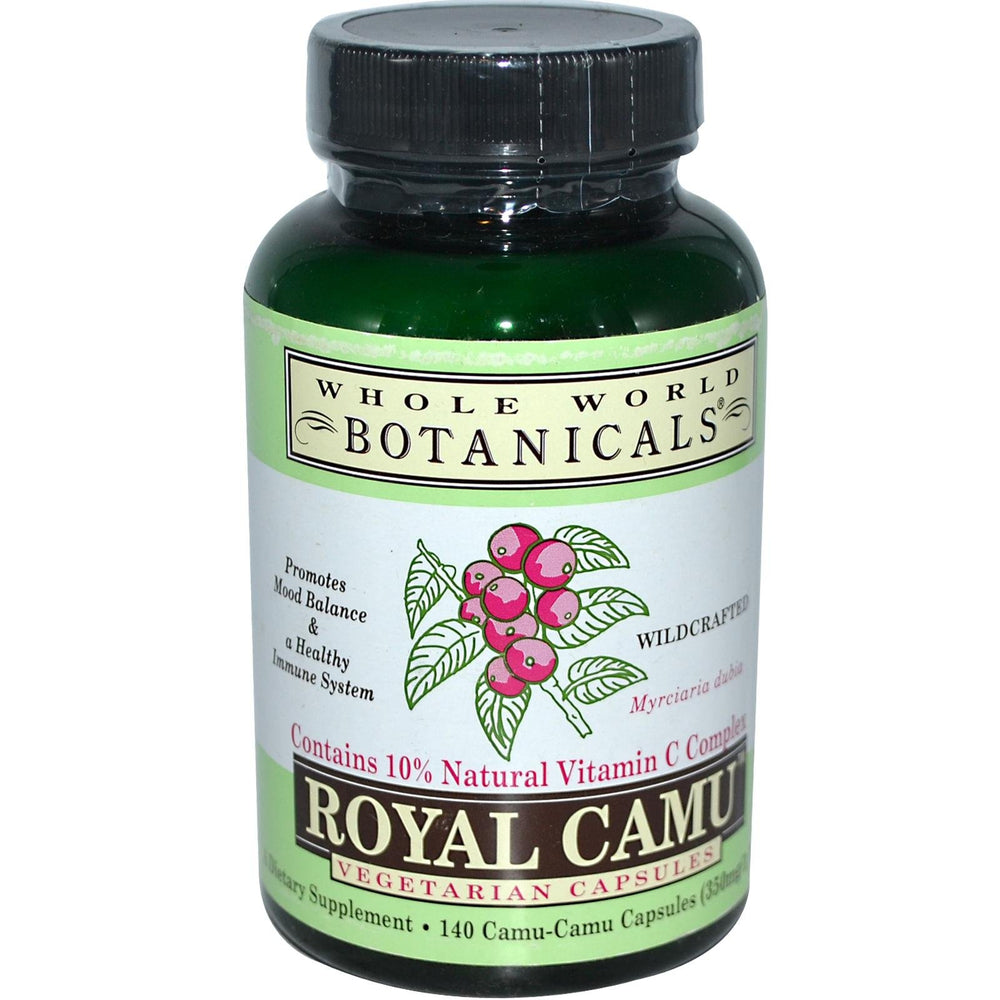 Royal Camu 140 CT capsules by Whole World BOTANICALS - wildcrafted Camu (Myrciaria dubia) vitamin C complex