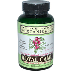 Royal Camu 140 CT capsules by Whole World BOTANICALS - wildcrafted Camu (Myrciaria dubia) vitamin C complex
