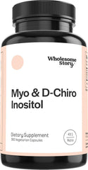Wholesome Story Myo-Inositol & D-Chiro Inositol bottle showing 40:1 ratio