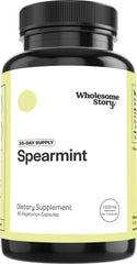 Wholesome Story Spearmint Capsules bottle on white background